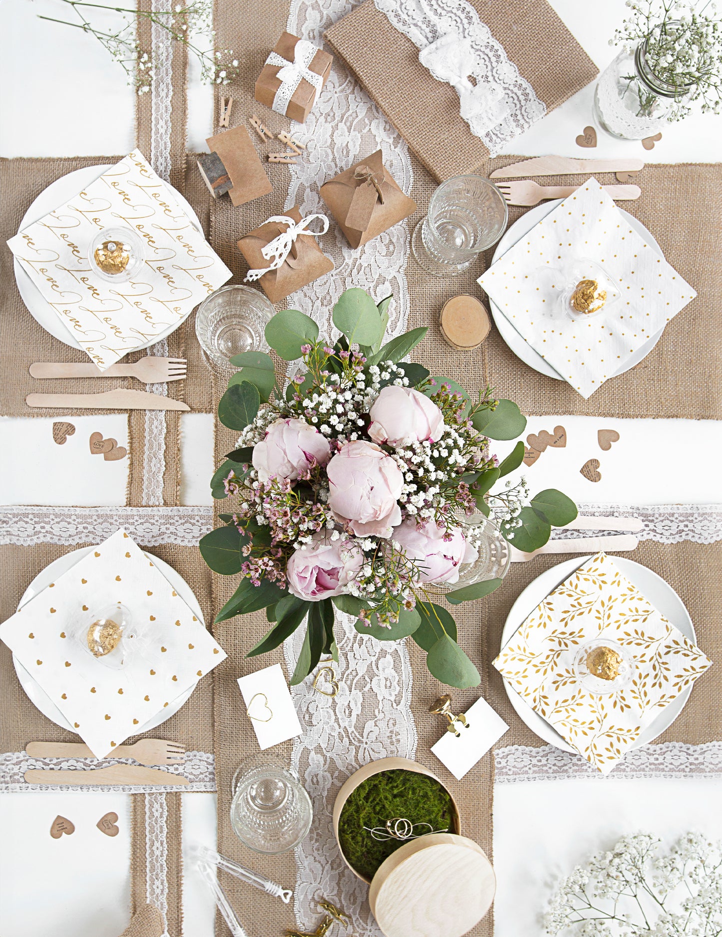 Srednja tabela Jut Table Center čipka 28 cm x 2,75 m