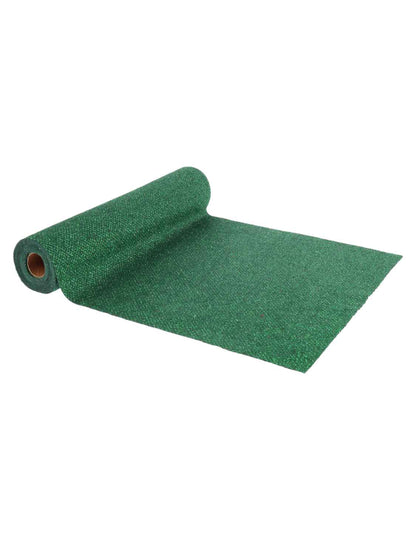 Chemin de table losanges velours vert pailleté 28 cm x 3 m