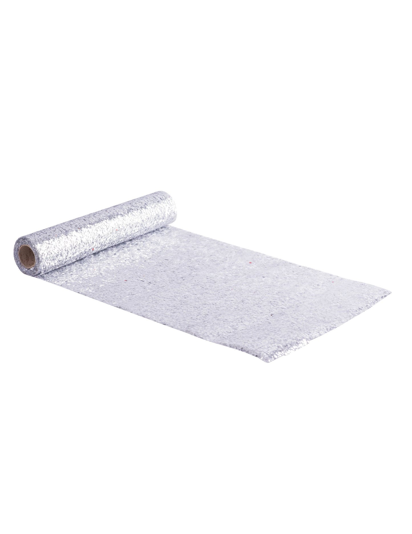 Srebrni prt z bleščicami 28 cm x 3 m nastavljivo