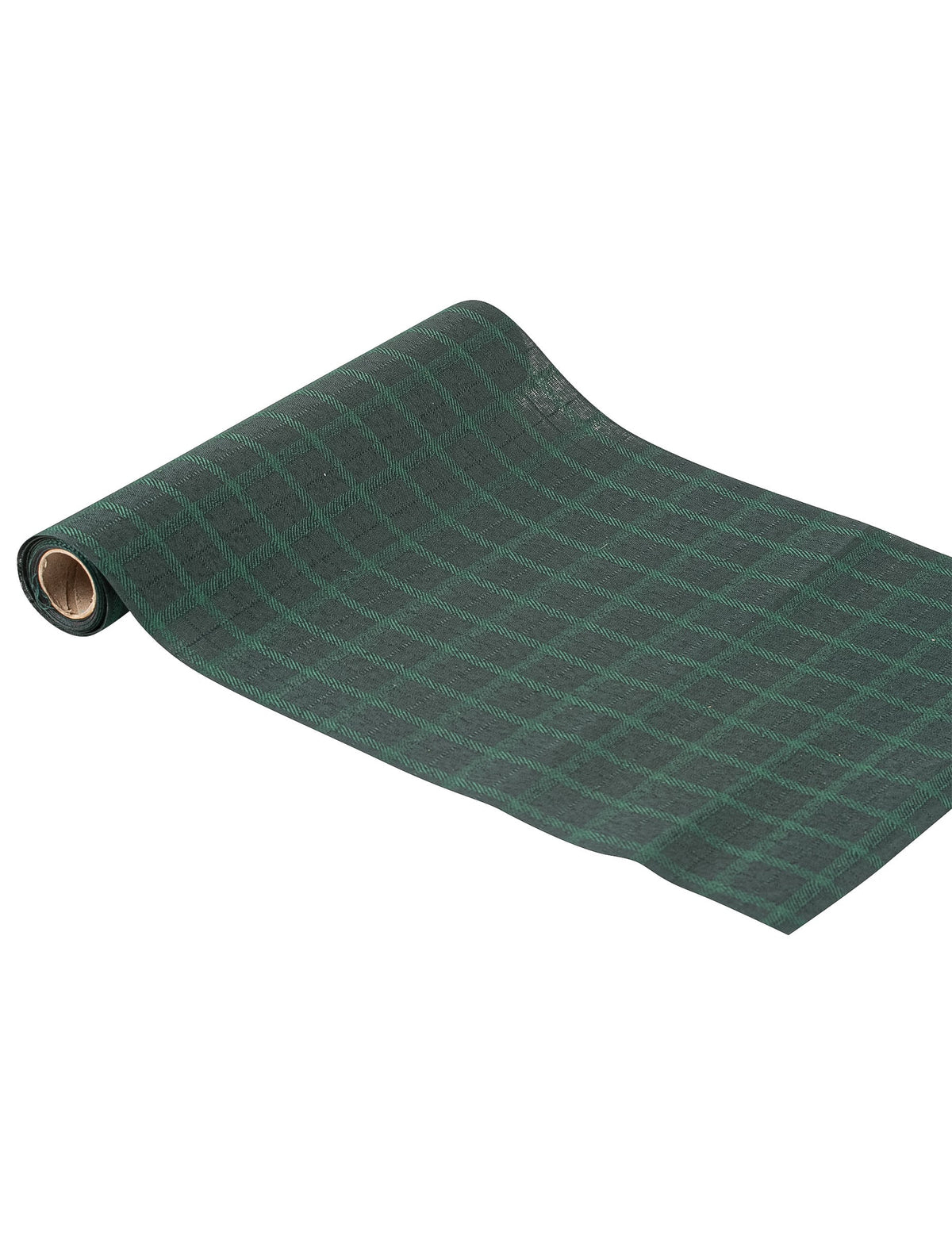 Chemin de table tartan vert en tissu