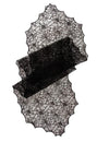 Tekač za mizo iz črne čipke s pajkovo mrežo 44 cm x 1,82 m