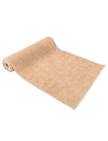 Bež žametni prt za mizo 28 cm x 3 m za poroko