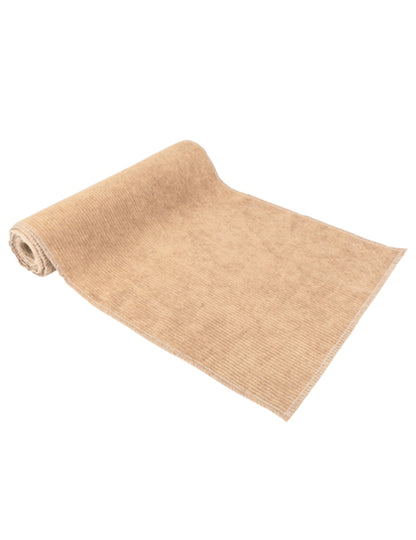Bež žametni prt za mizo 28 cm x 3 m za poroko