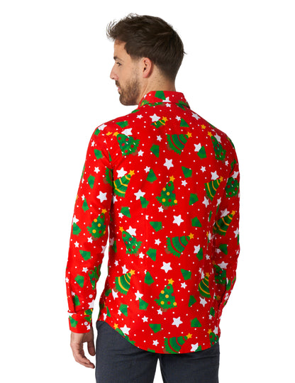 Rdeča božična srajca z motivi Suitmeister™ za odrasle 