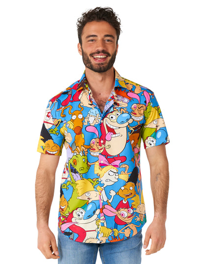 Vue de face de la chemise dessin animés 90's Nickelodeon™