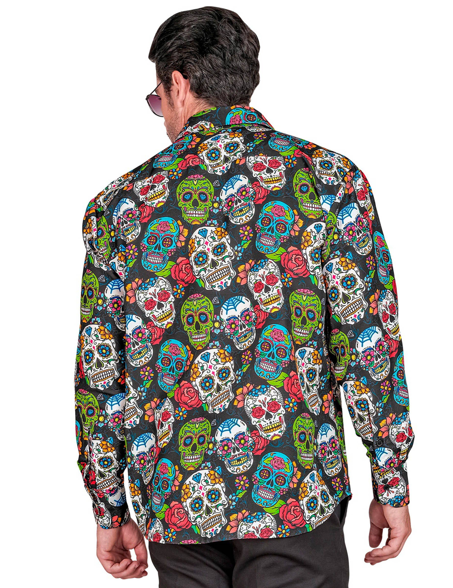 Vue de dos de la chemise Dia de los muertos