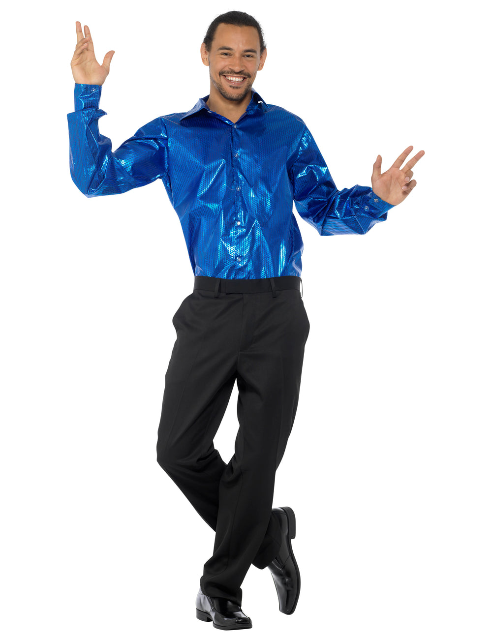 Vue en pied de la chemise disco pour homme