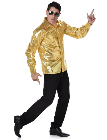 Disco majica z zlatimi pajkicami