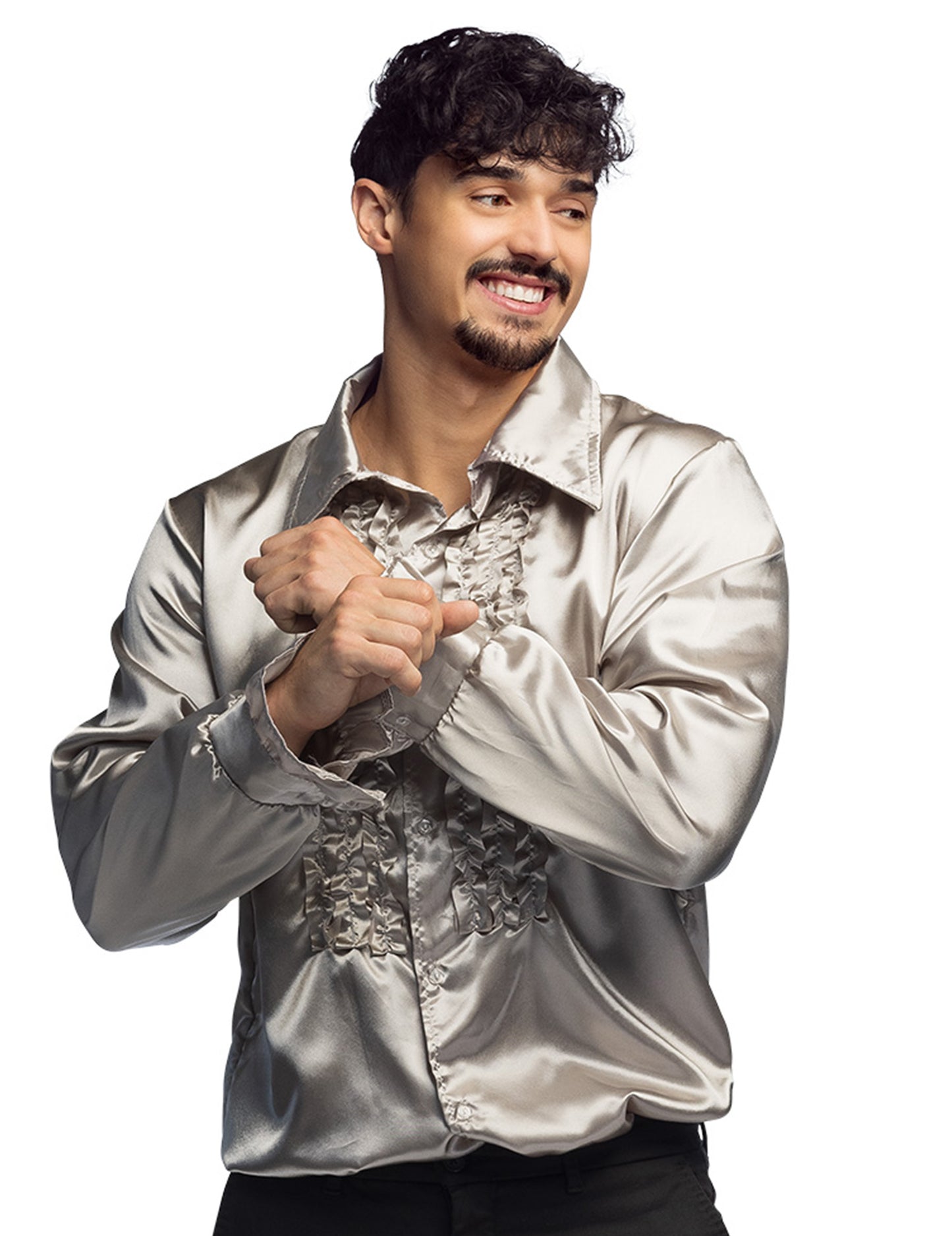 Moška srebrna disko majica