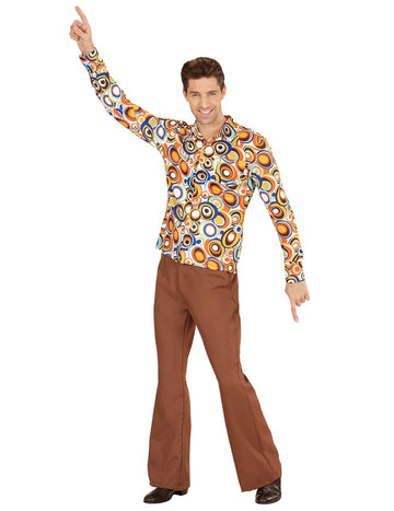 Groovy Bubbles Moška majica iz 1970 -ih