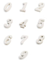 Chiffre en bois naturel pour mariage et anniversaire blanc