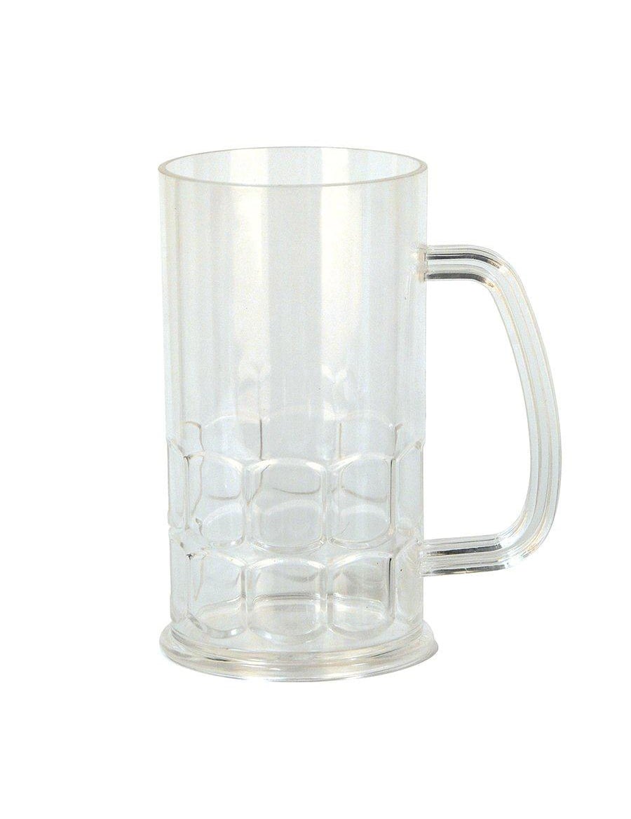 Chope à bière pour adulte transparente en plastique
