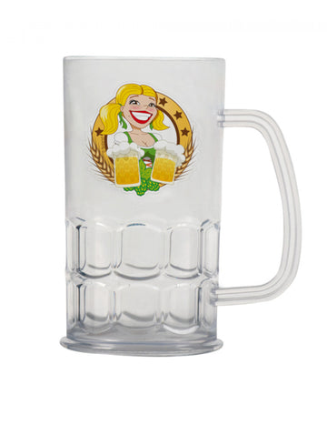 Transparent pivski vrč 14 cm piva