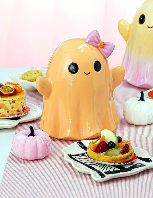 Okrasna buča Summerween z žametnim učinkom v beli barvi 7 x 4 do 7 cm