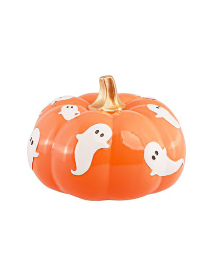 Okrasna buča Summerween iz oranžne smole z duhci 15,5 x 15,5 x 11 cm