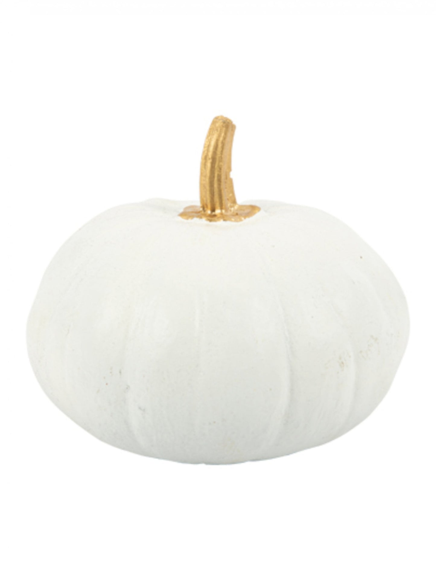 Citrouille en plastique Halloween pour décoration blanche et or