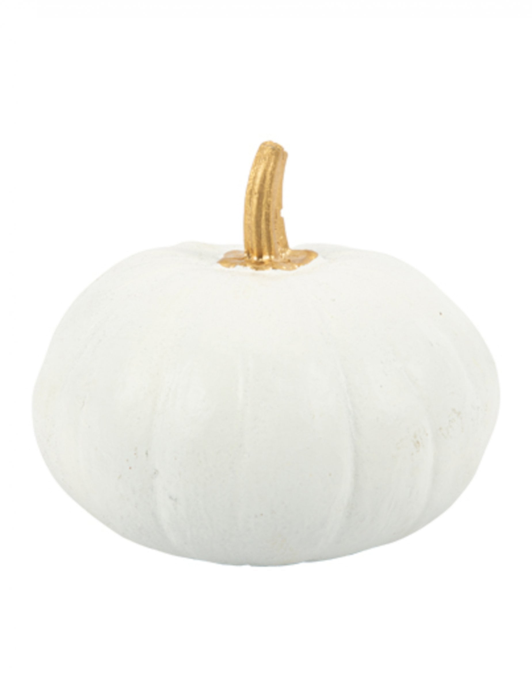 Citrouille en plastique Halloween pour décoration blanche et or