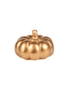 Citrouille en résine d'Halloween pour décoration dorée