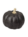 Citrouille en résine d'Halloween pour décoration à paillettes noires et or