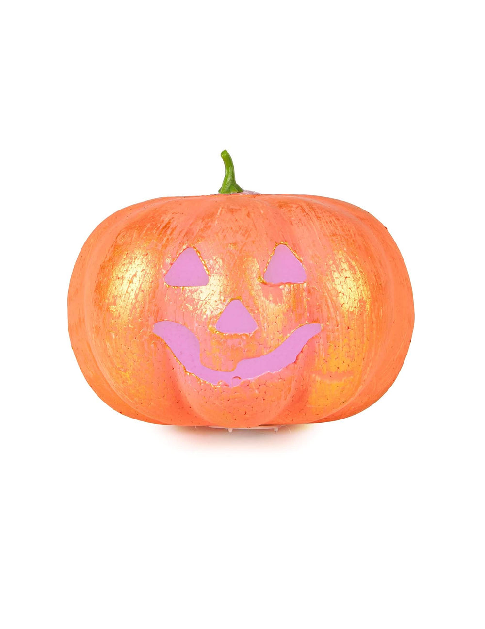 Pogled od spredaj na svetlečo bučo halloween