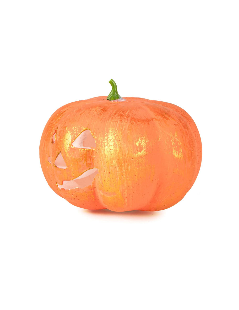 Stranski pogled na svetlečo bučo halloween