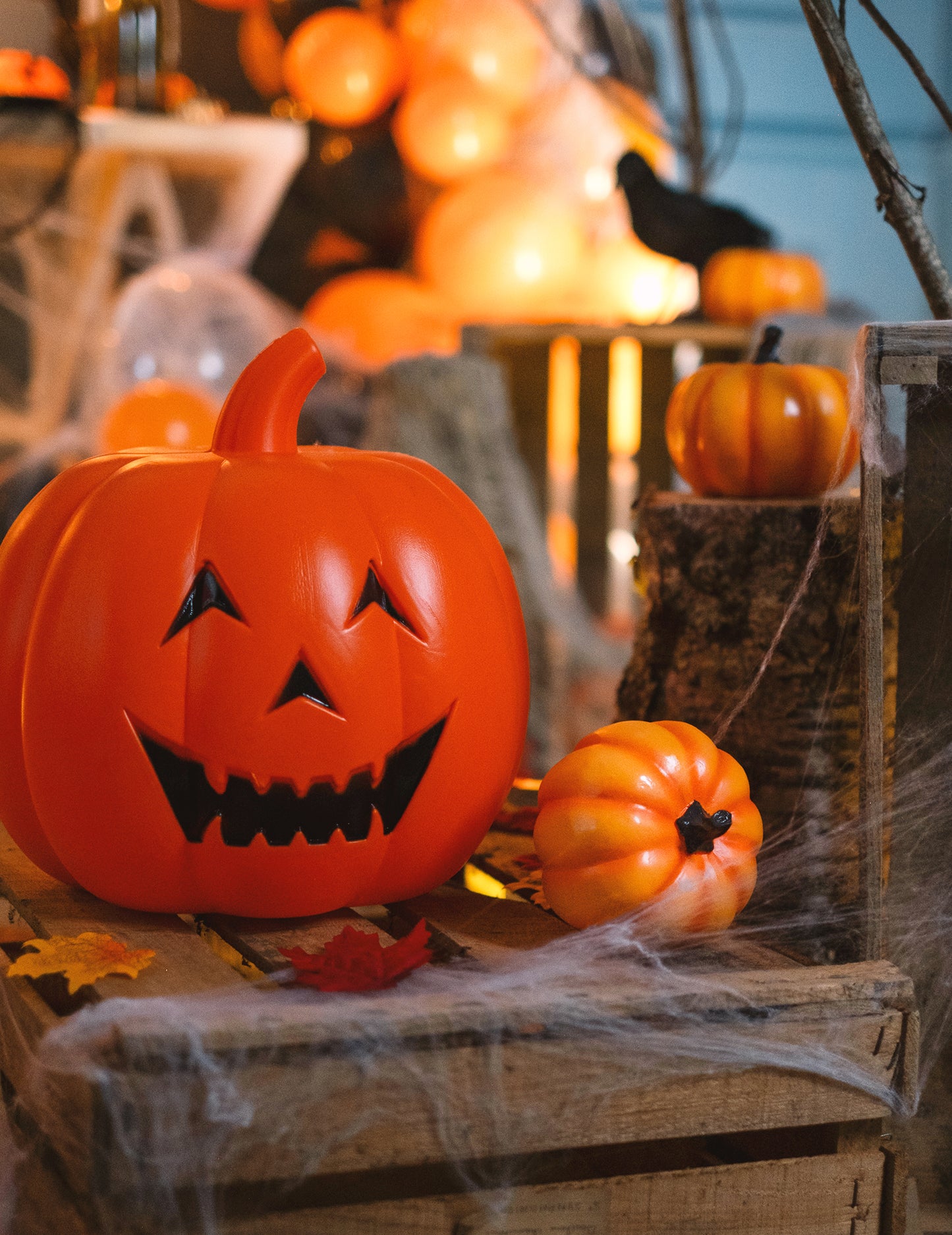 Svetlo plastično življenje buč -veliko 32 cm