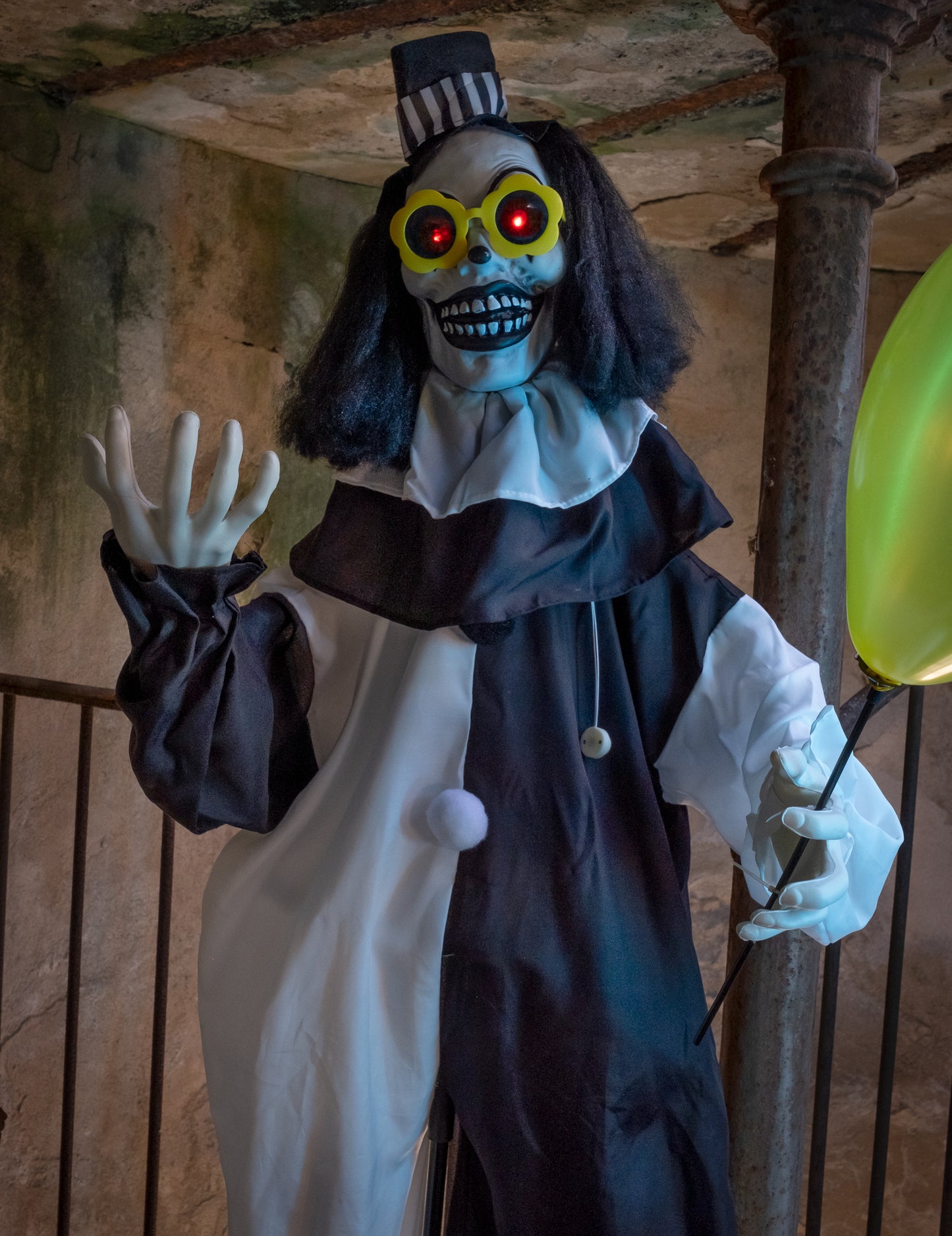 Animirani strašljiv klovn 173 cm