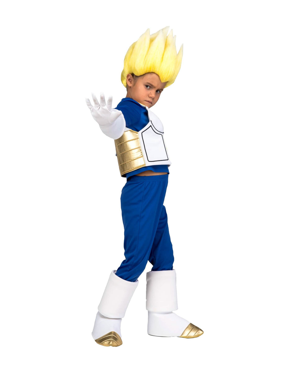 Stranski pogled na škatlo s kostumom Super Saiyan Vegeta Dragon Ball
