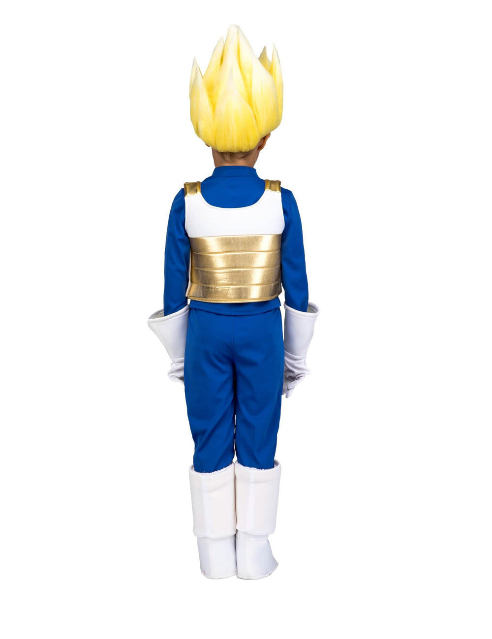 Pogled od zadaj na škatlo kostuma Super Saiyan Vegeta Dragon Ball