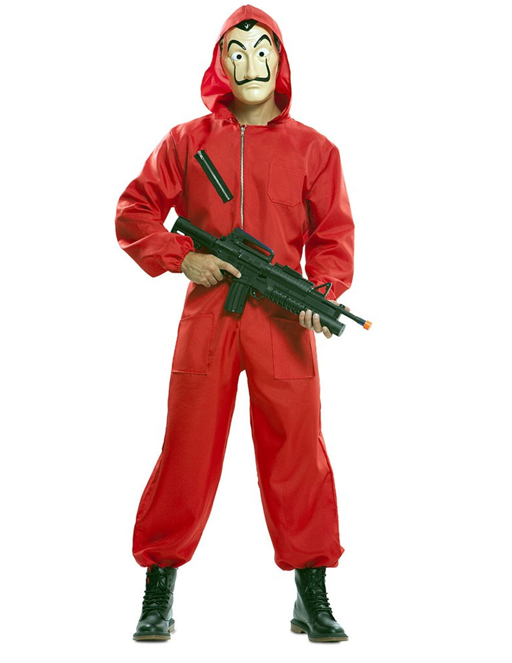Coffret déguisement et masque luxe La Casa de Papel pour adulte rouge