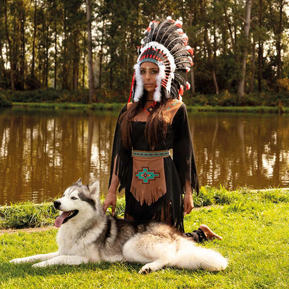 Coiffe d'indien adulte luxe