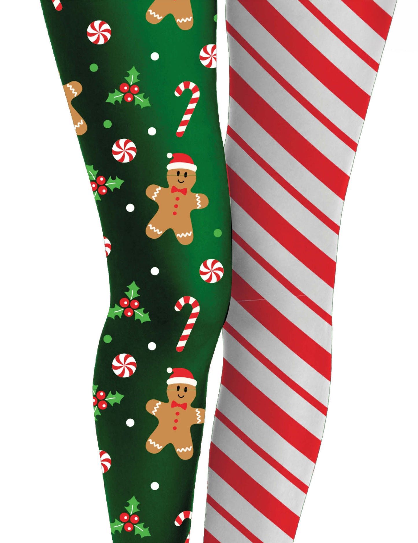 Božične hlačne nogavice za odrasle z medenjaki
