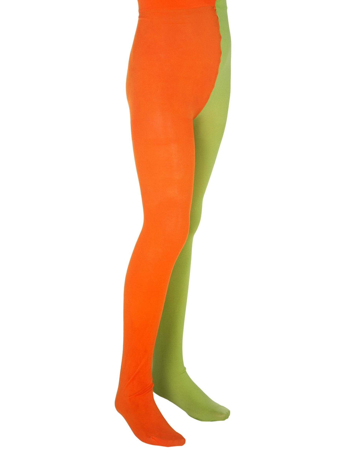 Tiskane nogavice Fifi Brindacier za dekle oranžna in zelena