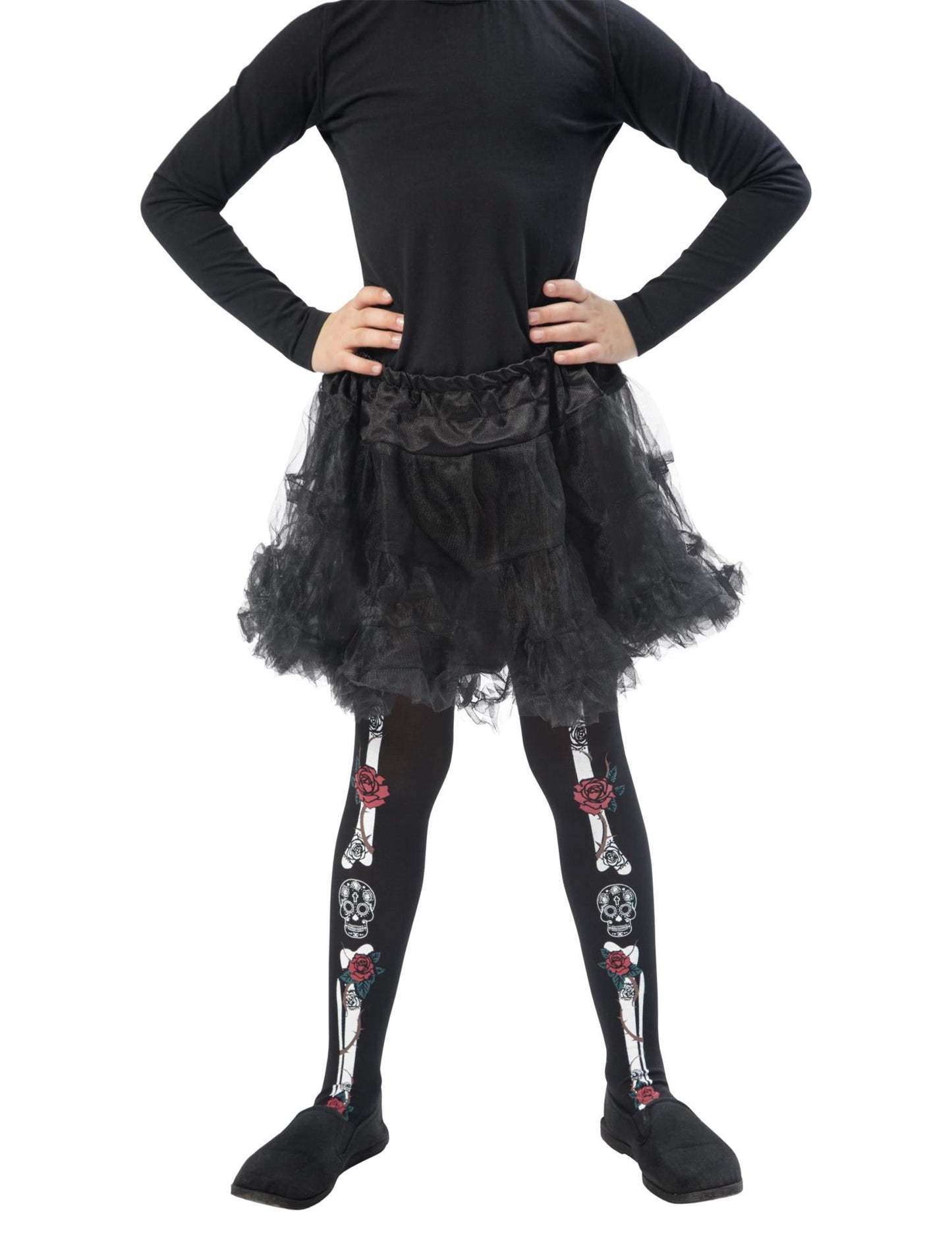 Skeletne otroške nogavice Dia de los Muertos