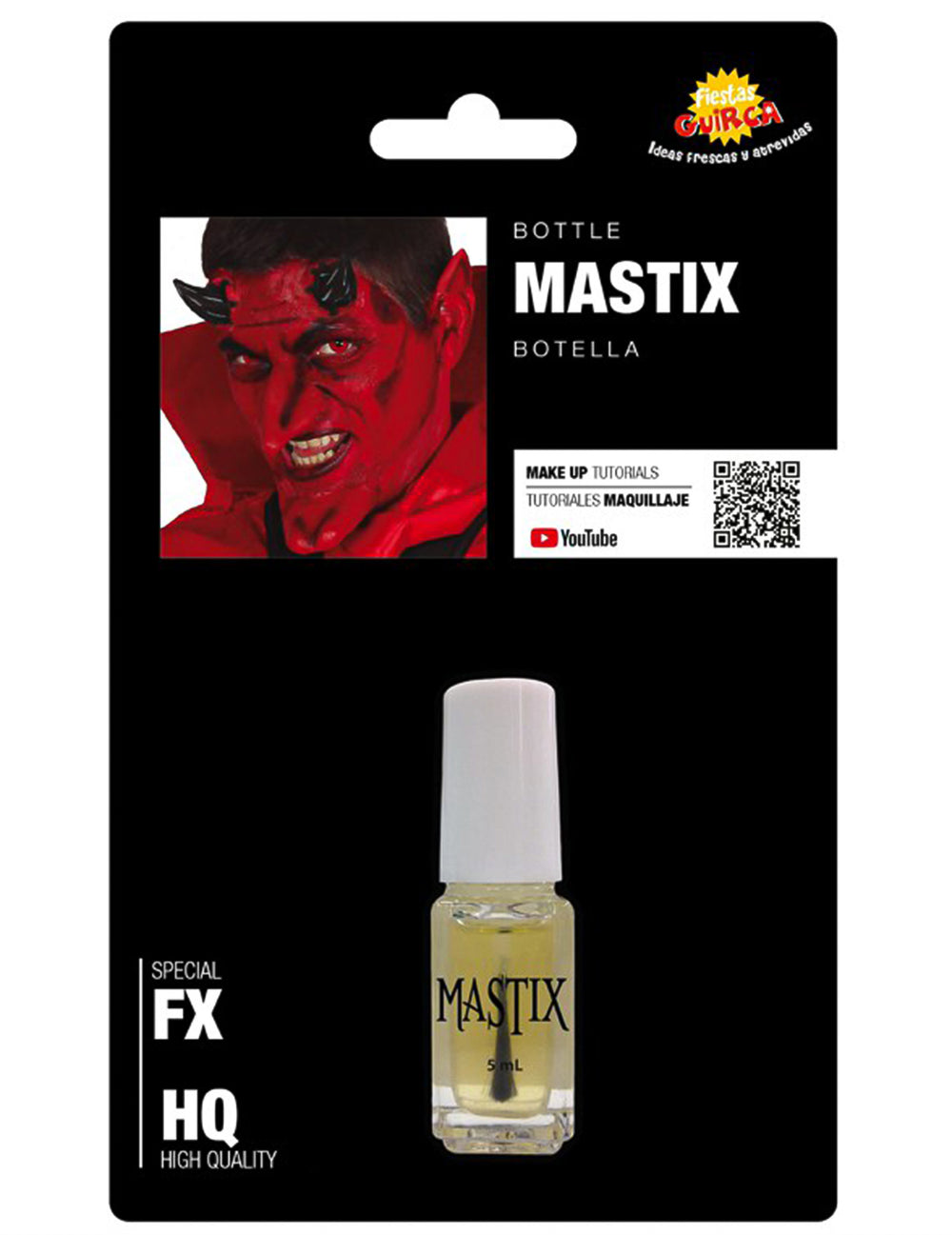 Colle liquide Mastix pour maquillage FX adulte avec pinceau applicateur