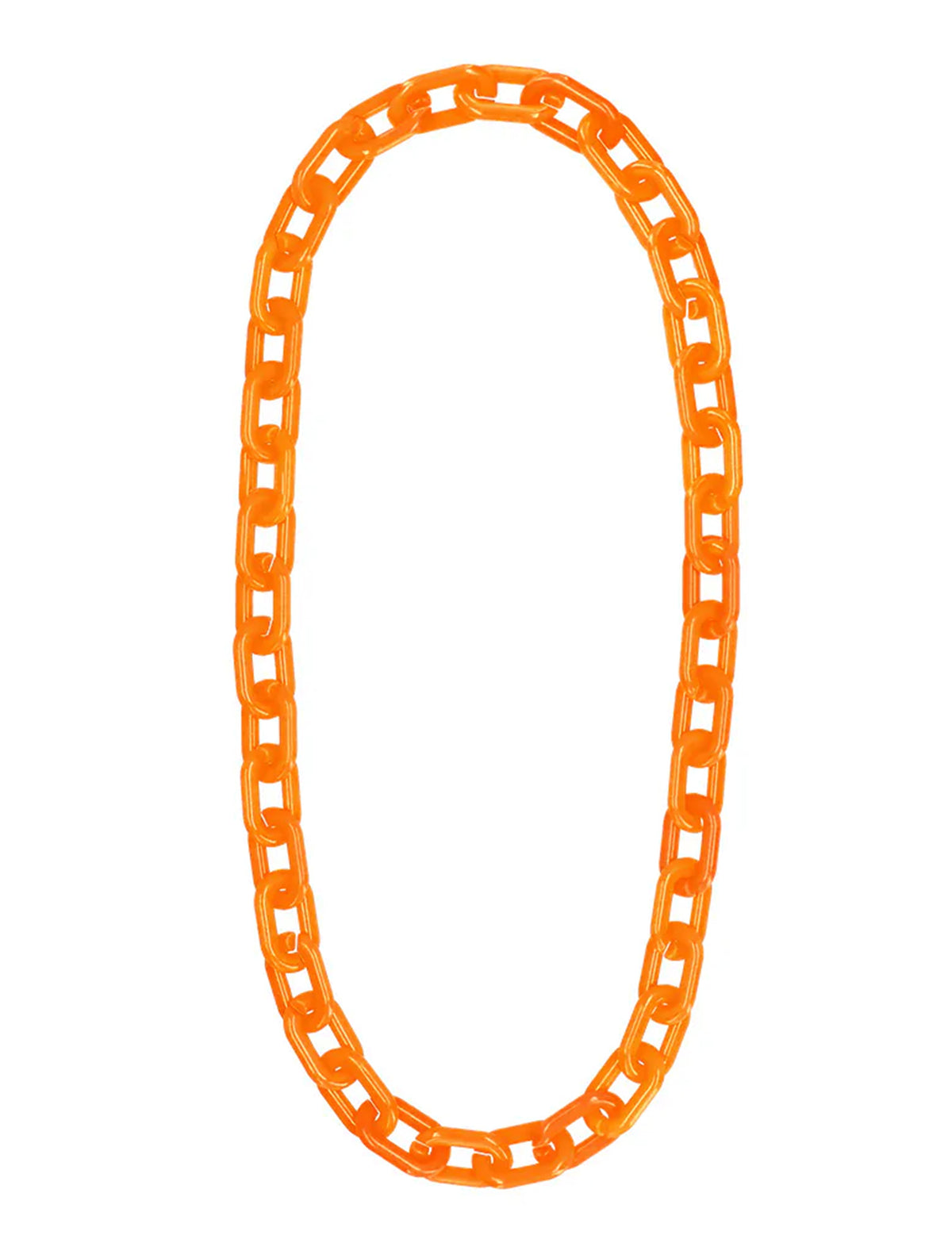 Ogrlica s široko verigo neon oranžna