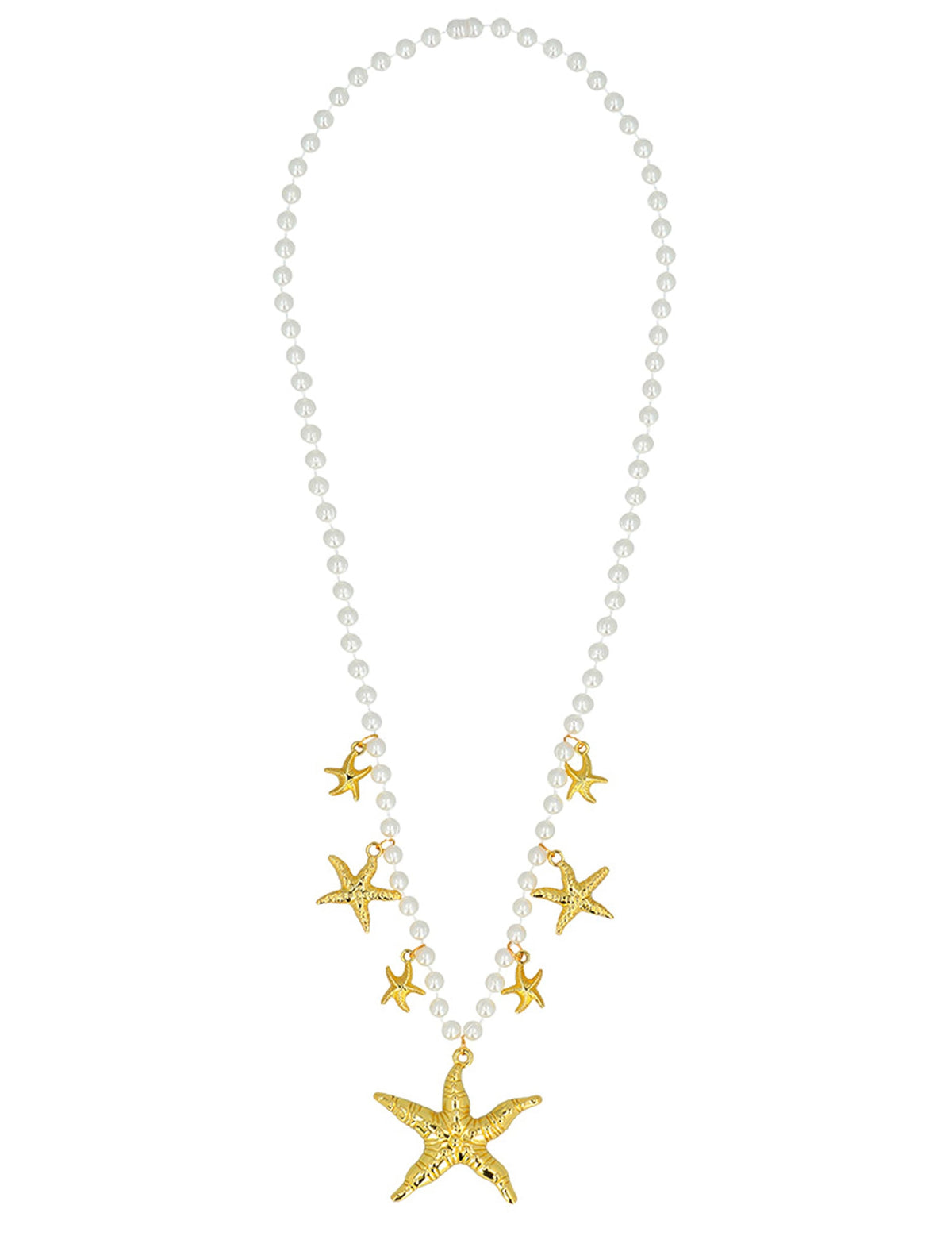 Vue d'ensemble du collier de sirène avec étoiles de mer