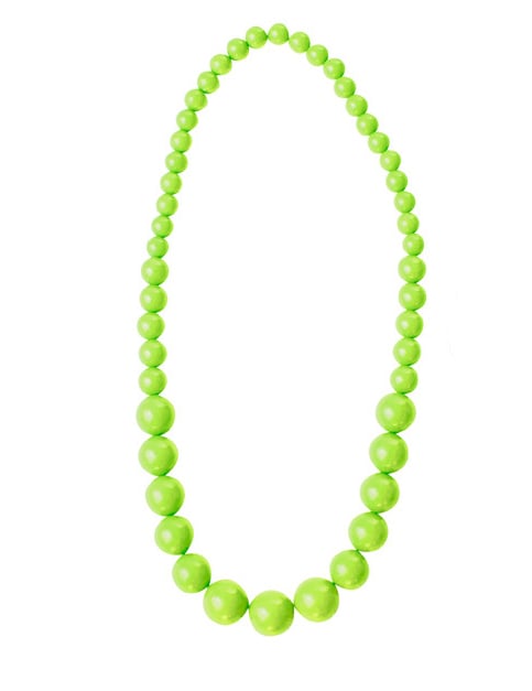 Collier grosses perles pour adulte vert