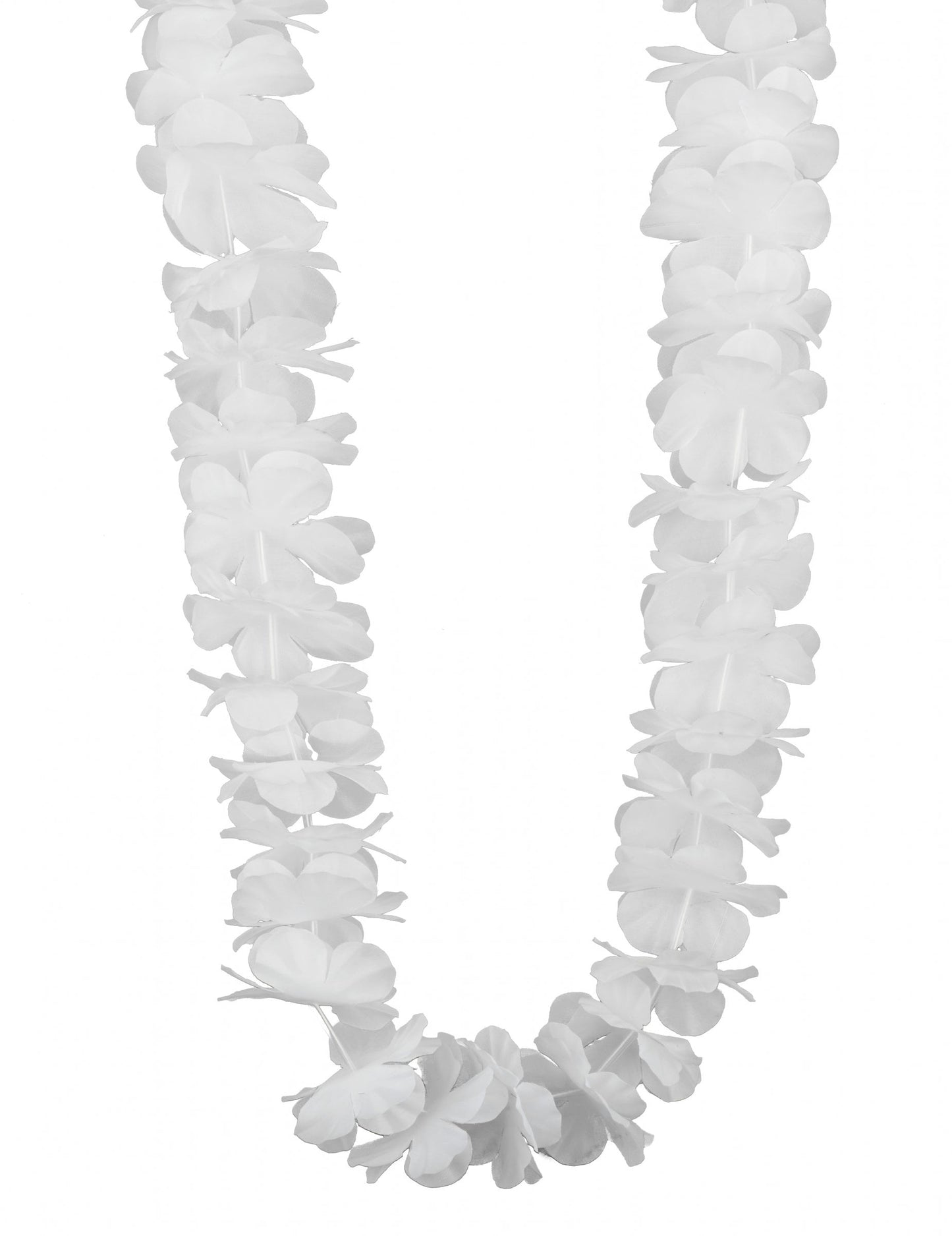 Collier hawaï pour adulte blanc
