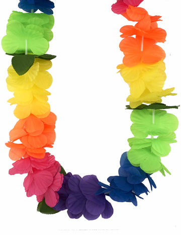 Ogrlica na Havajih Veliki večbarvni cvetovi