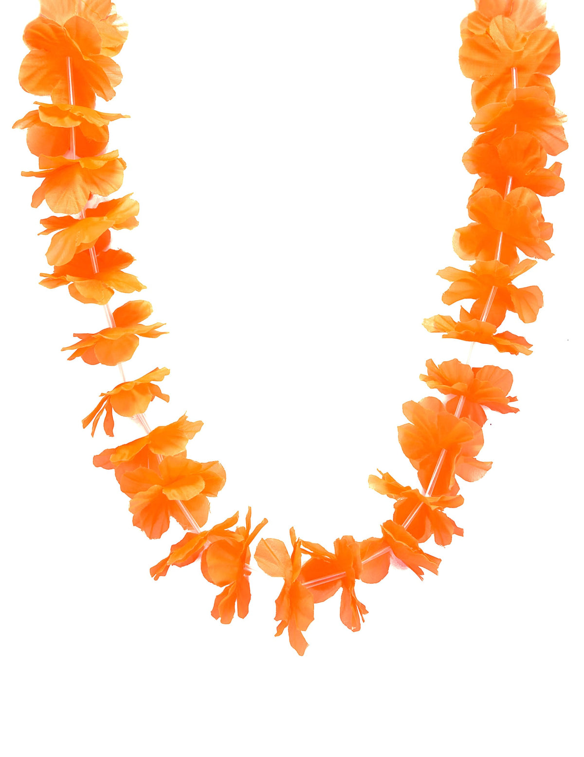 Collier hawaï pour adulte orange