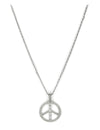 Collier hippie effet strass pour adulte argenté
