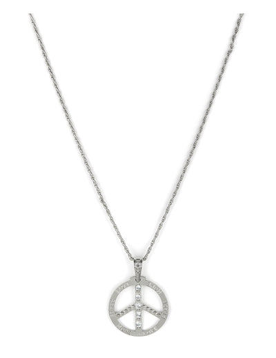Collier hippie effet strass pour adulte argenté