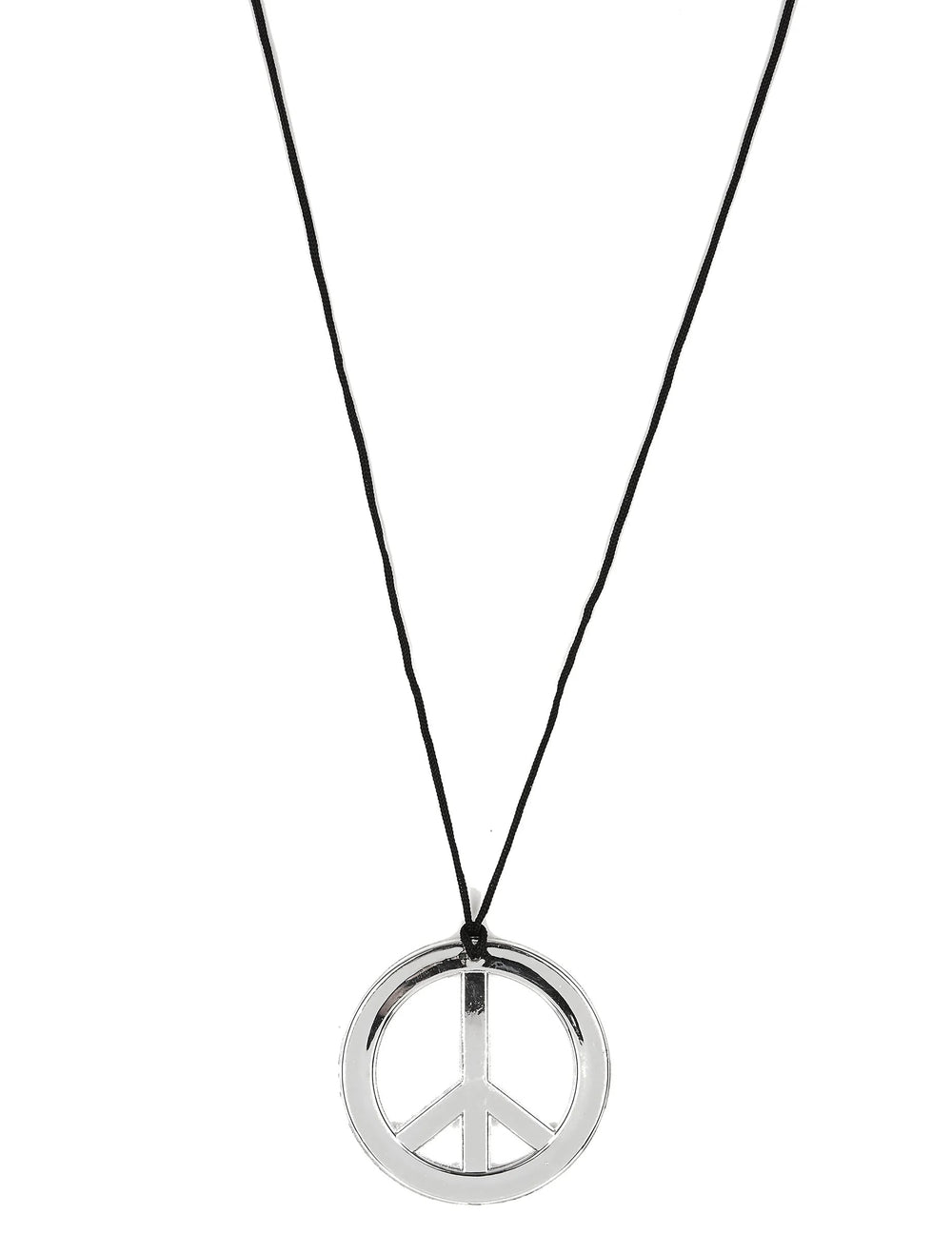Vue d'ensemble du collier hippie en plastique pour adulte