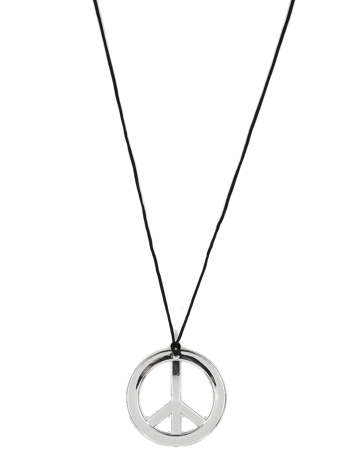 Vue d'ensemble du collier hippie en plastique pour adulte