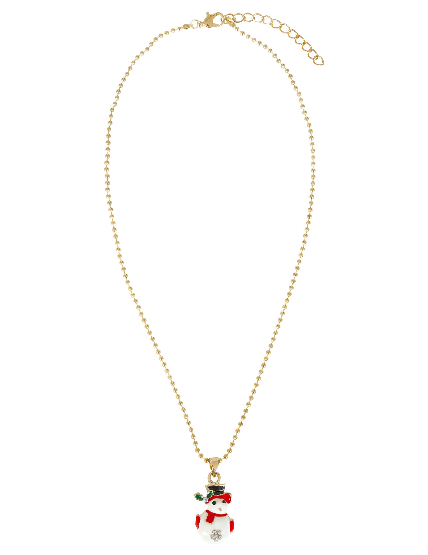 Kovinska ogrlica z božičnim snežakom
