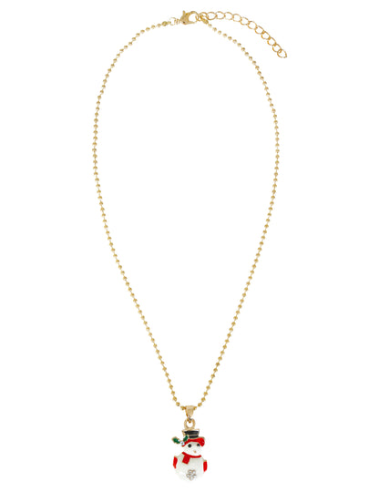 Kovinska ogrlica z božičnim snežakom