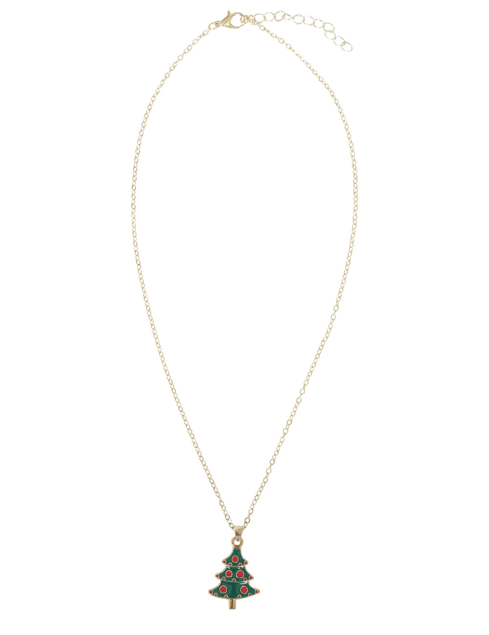 Vue à plat du collier métallique sapin de Noël