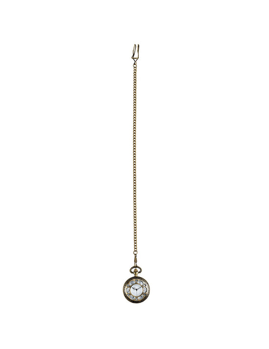 Vue d'ensemble de la chaîne du collier montre de poche Steampunk