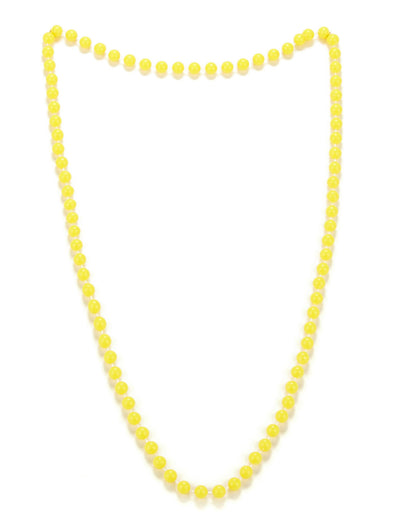 Collier perles pour adulte jaune